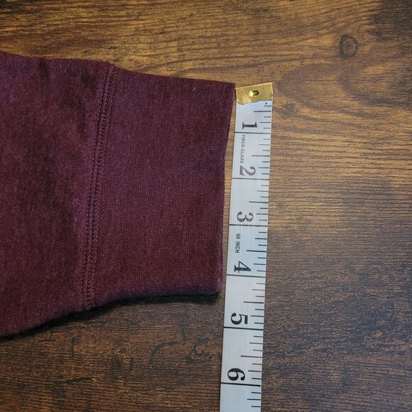 Eddie Bauer Jersey Knit Shirt Mens LT Crewneck Sweatshirt Long Sleeve Burgundy - Picture 9 of 9